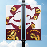 Sleigh Bells Double Street Pole Banner