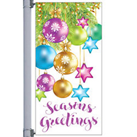 Stars On Ribbon Street Pole Banner