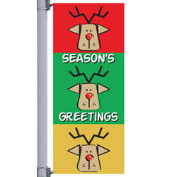 Three Reindeer Street Pole Banner, FBPP0000012568