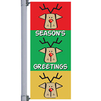 Three Reindeer Street Pole Banner
