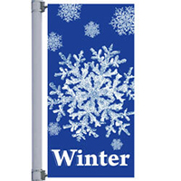 Winter Snowflake Street Pole Banner