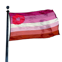 Lipstick Lesbian Pride Flag, DFLAG35LLIP