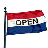 Three Stripe Open Flag, DFLAG35RE4