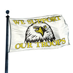 We Support Our Troops Eagle Flag, DFLAG616A