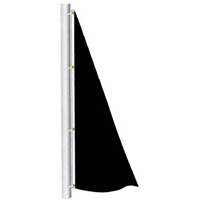 Black Color Spinnaker Flag, DFLAGNPS38BK