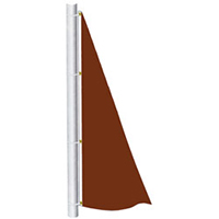 Sandalwood Brown Color Spinnaker Flag, DFLAGNPS38W