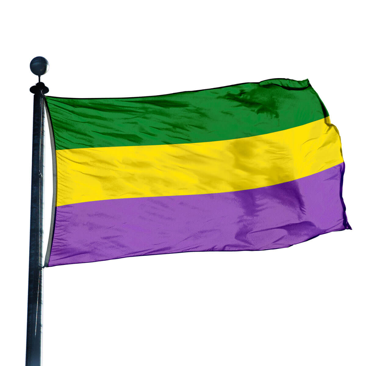 Triple Stripe Flag: Green/Yellow/Lavender