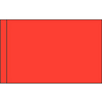 Color Flag with Pole Hem: Warm Red