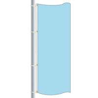 Nylon Blueflower Drape Flag