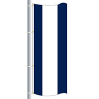Nylon Og Blue-White-Og Blue Triple Stripe Drape Flag