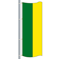 Nylon Green-Yellow Double Stripe Drape Flag