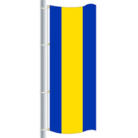 Nylon Royal Blue-Fm Yellow-Royal Blue Triple Stripe Drape Flag