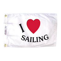 I Love Sailing Nylon Flag (12 in. x 18 in.), DFLAGSAIL