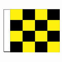 Yellow Checkered Golf Direction Flag, DGOLF327210T