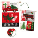 Festive Farmhouse Suede House Flag, EE13S4572FBH