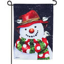 Snowman Textured Suede Garden Flag