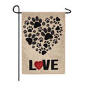 Paw Prints Heart Garden Banner, EE14B8359G