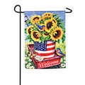 Patriotic Sunflower Wagon Garden Banner, EE14ES9157G