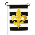 Fleur de Lis Stiped Garden Banner, EE14L8837BLG