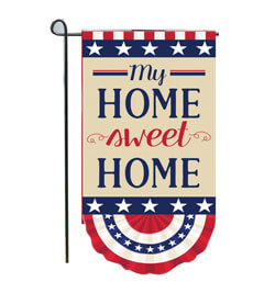 Patriotic Bunting Burlap Extended Garden Banner, EE14L9096GXL