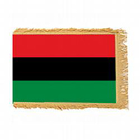 Pan-African Fringed Flag with Pole Hem
