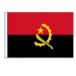 Angola Fringed Flag with Pole Hem, FANGO35PHF