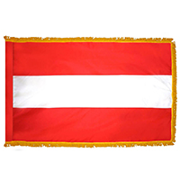 The Republic of Austria Fringed Flag with Pole Hem