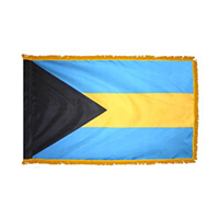 Bahamas Fringed Flag with Pole Hem