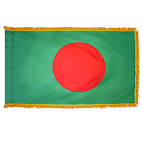 Bangladesh Fringed Flag with Pole Hem