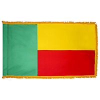 Republic of Benin Fringed Flag with Pole Hem