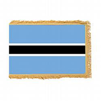 Republic of Botswana Fringed Flag with Pole Hem