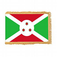 Republic of Burundi Fringed Flag with Pole Hem