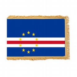 Cape Verde Fringed Flag with Pole Hem, FBPP0000009863