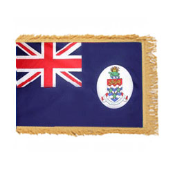 Cayman Islands Fringed Flag with Pole Hem, FBPP0000009876
