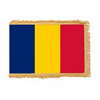Chad Fringed Flag with Pole Hem