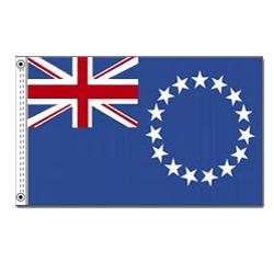 Cook Islands Appliqued Nylon Flag (12 in. x 18 in.), FCOOK1218A