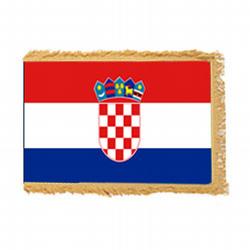 Croatia Fringed Flag with Pole Hem, FBPP0000010163