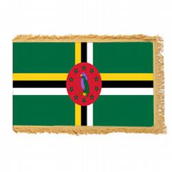 Commonwealth of Dominica Fringed Flag with Pole Hem, FBPP0000010137