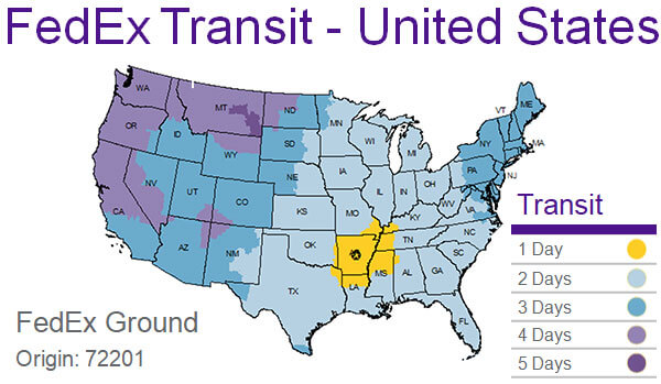 Fedex Ground Transit Time Chart