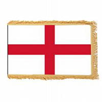 St. George Cross of England Fringed Flag with Pole Hem, FENGL35PHF