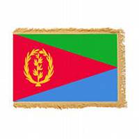 Eritrea Fringed Flag with Pole Hem