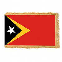 East Timor Fringed Flag with Pole Hem