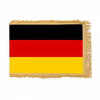 Germany Fringed Flag with Pole Hem