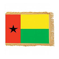 Republic of Guinea-Bissau Fringed Flag with Pole Hem