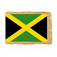 Jamaica Fringed Flag with Pole Hem