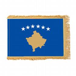 Kosovo Fringed Flag with Pole Hem, FBPP0000010852