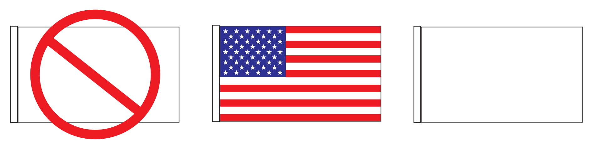 No other flag may be to the American flag's own right