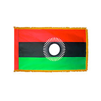 Republic of Malawi Fringed Flag with Pole Hem