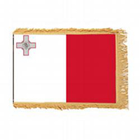 Republic of Malta Fringed Flag with Pole Hem