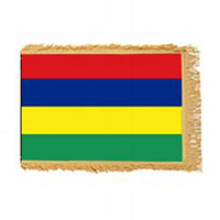 Mauritius Fringed Flag with Pole Hem